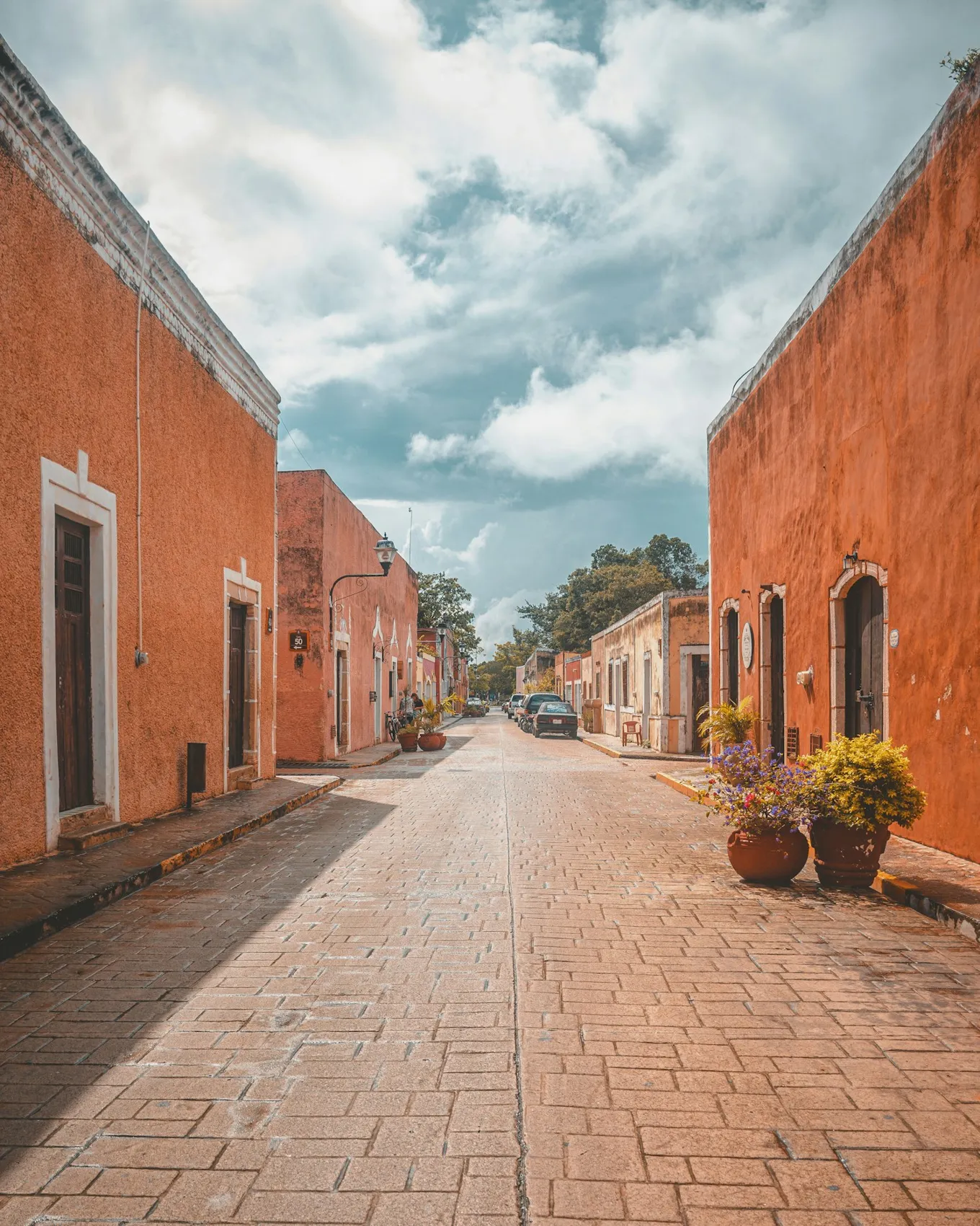 A colorful street in Valladolid