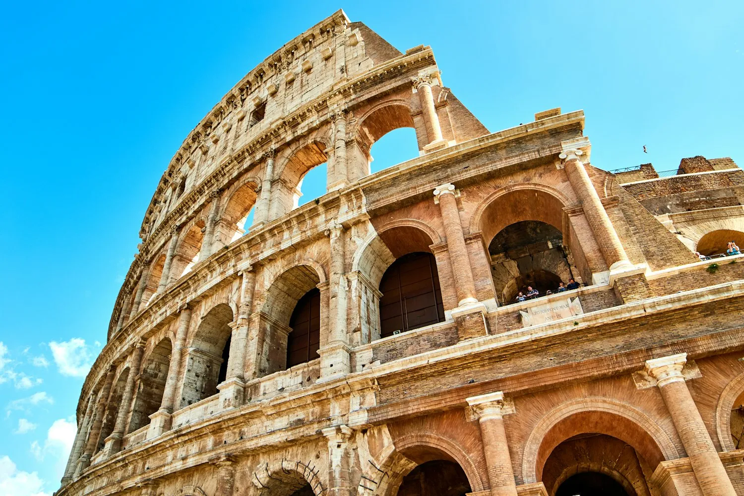 The outer arches of the Colosseum