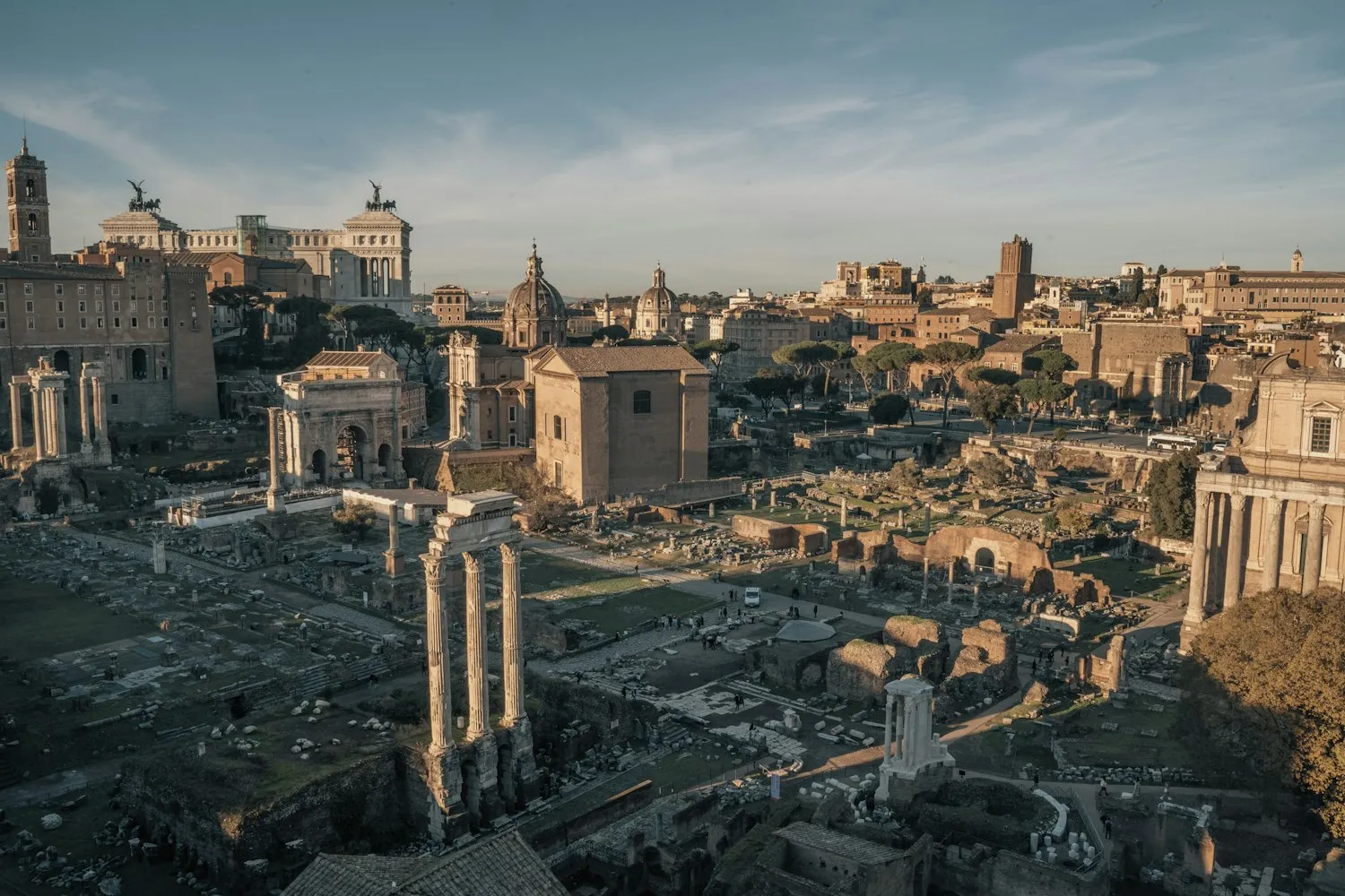 The Forum and the skyline beyond
