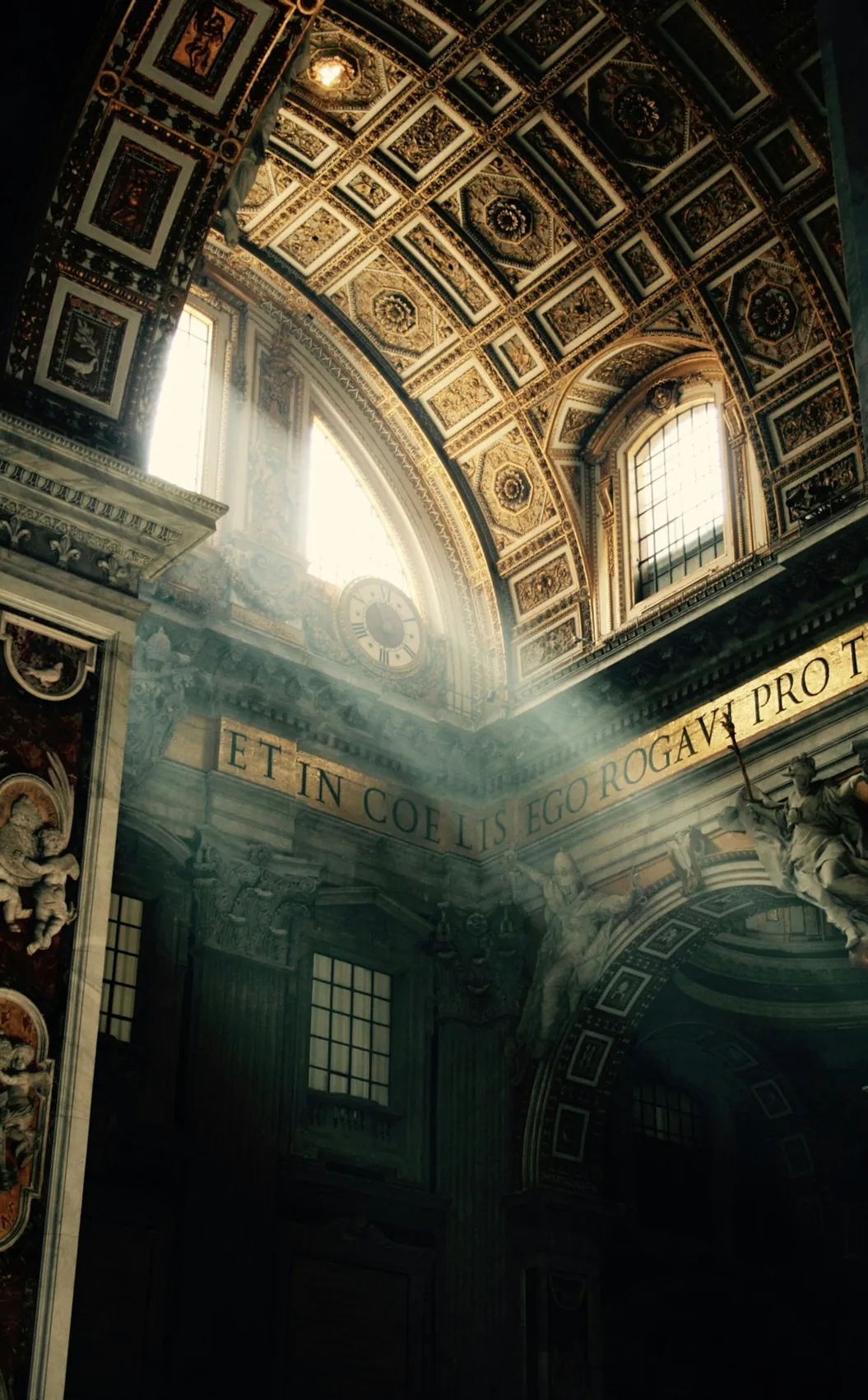 Sunlight inside the basilica